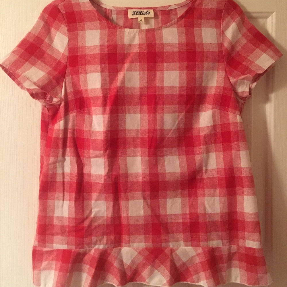 Plaid Ruffle Top